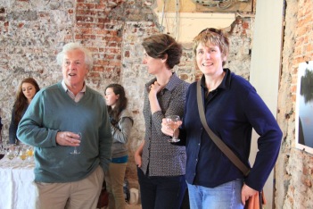 Jeremy Hill (Norman Gallery) with Jules Magan and Eileen MacDonagh at the opening